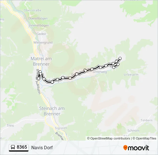 8365 Bus Line Map