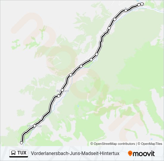 TUX Bus Line Map