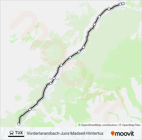 TUX Bus Line Map