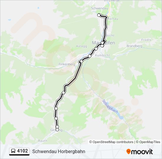 Buslinie 4102 Karte