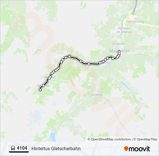 Buslinie 4104 Karte