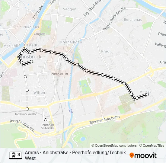 3 Light Rail Line Map