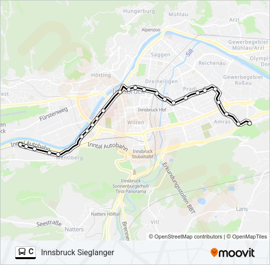 C Bus Line Map