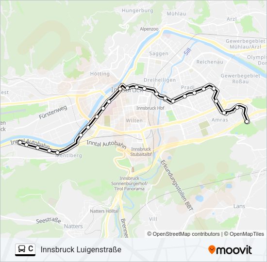 C Bus Line Map
