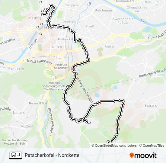 J Bus Line Map