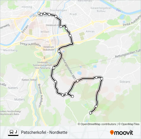 J Bus Line Map