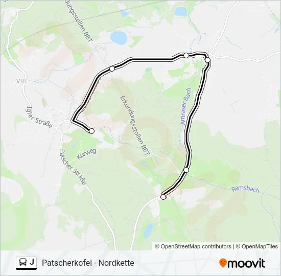 J Bus Line Map