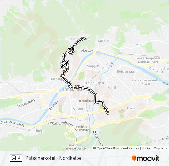 J Bus Line Map