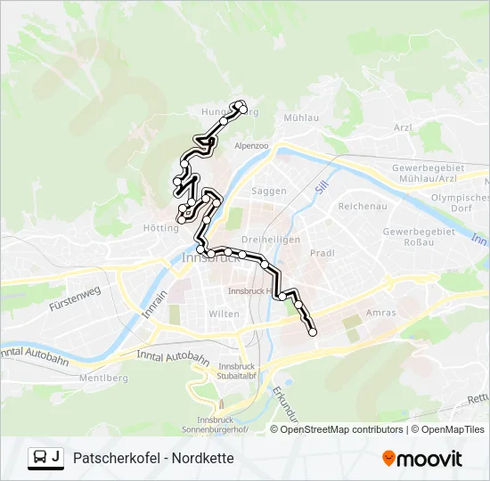 J Bus Line Map
