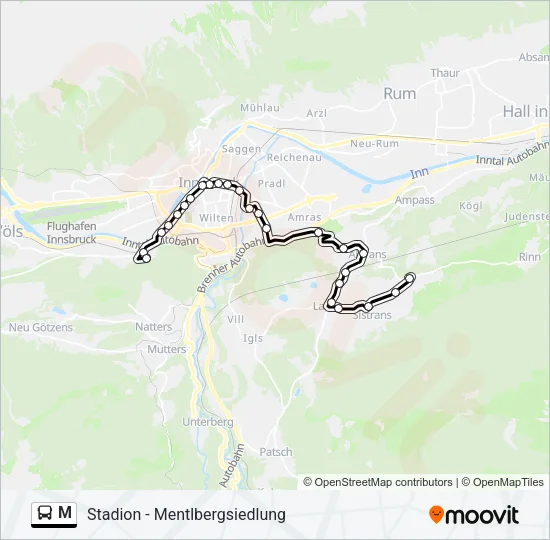 M Bus Line Map