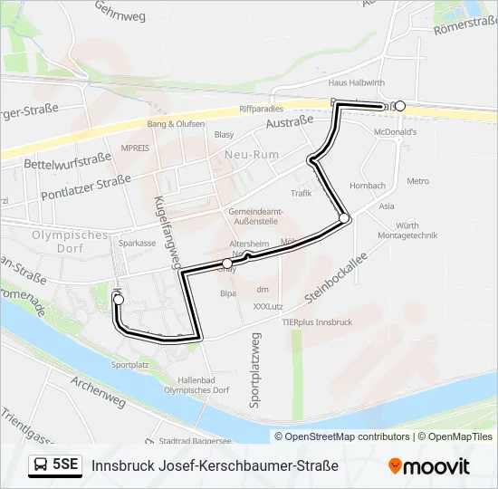 5SE Bus Line Map
