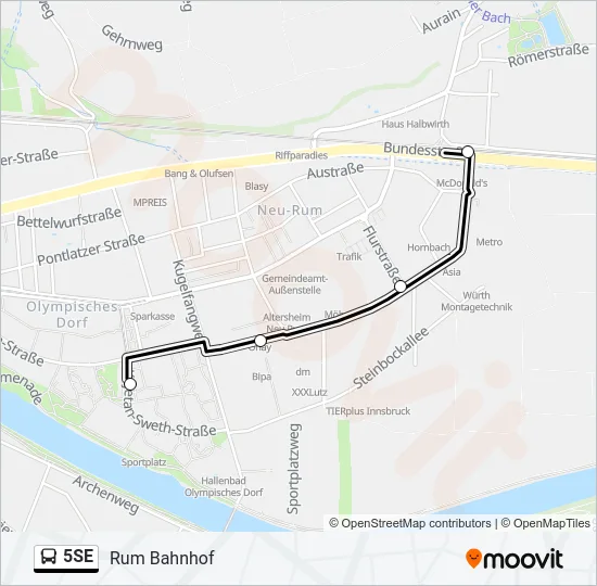 5SE Bus Line Map