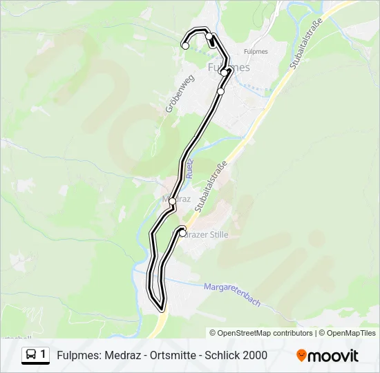 1 Bus Line Map