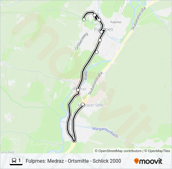 1 Bus Line Map