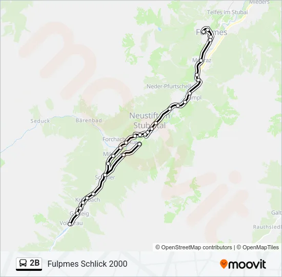 2B Bus Line Map