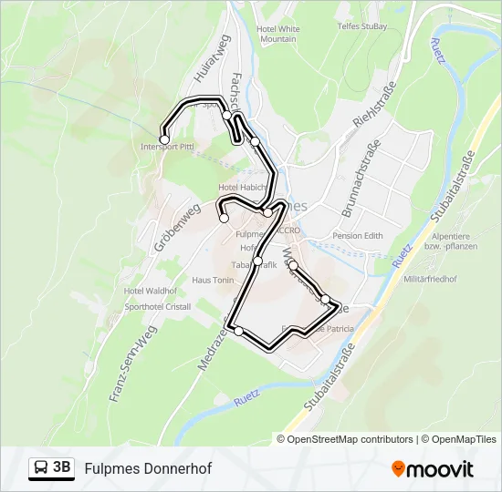 3B Bus Line Map