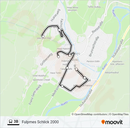 3B Bus Line Map