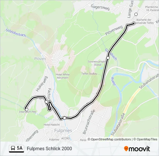 5A Bus Line Map