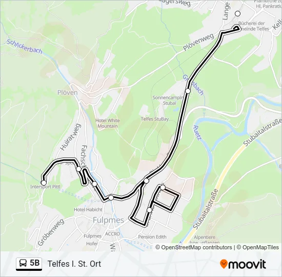 5B Bus Line Map