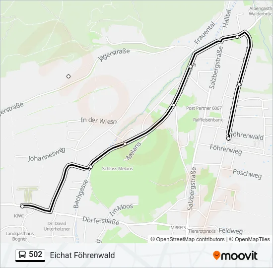 502 Bus Line Map