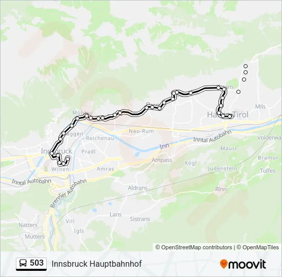 503 Bus Line Map