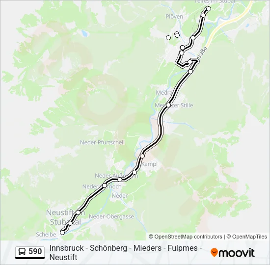 590 Bus Line Map