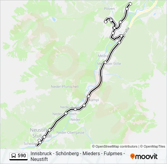590 Bus Line Map