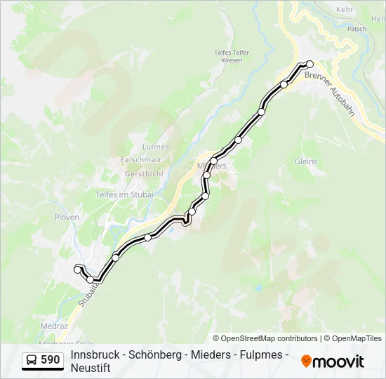 590 Bus Line Map