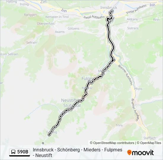 590B Bus Line Map