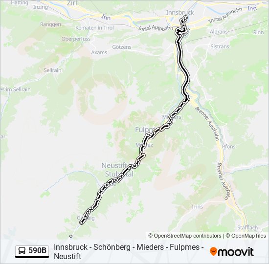 590B bus Line Map