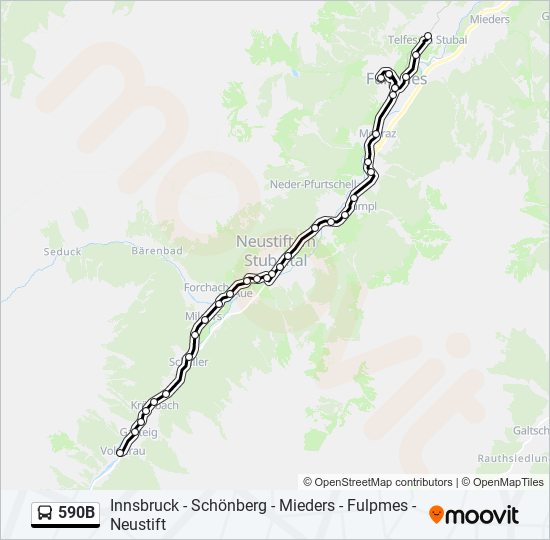 590B bus Line Map