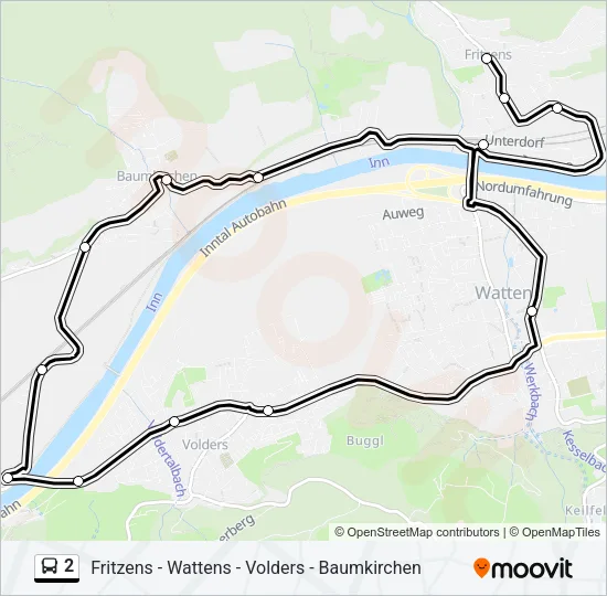 2 Bus Line Map