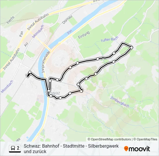 2 Bus Line Map
