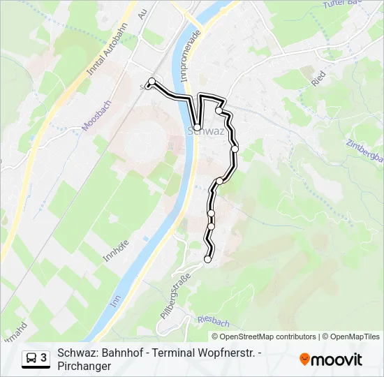 3 Bus Line Map