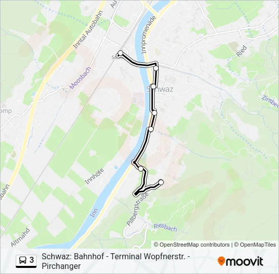 3 Bus Line Map
