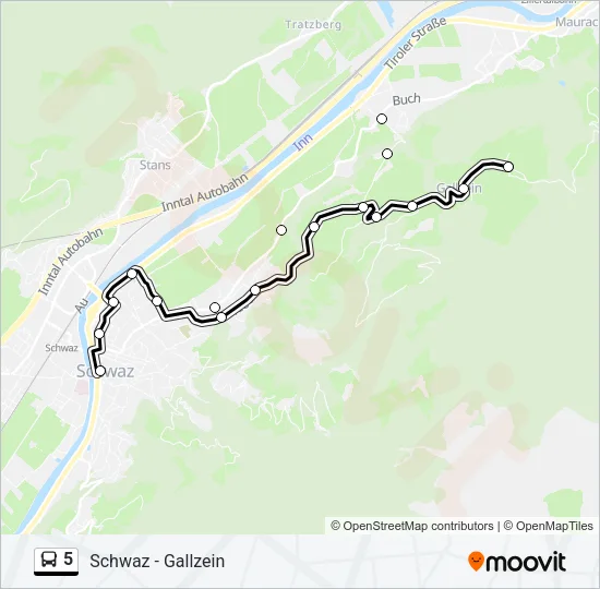 5 Bus Line Map