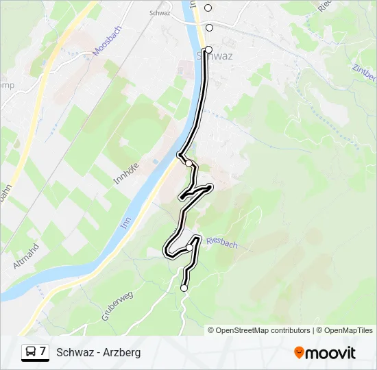 7 Bus Line Map