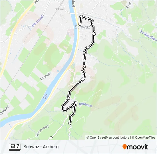 7 Bus Line Map