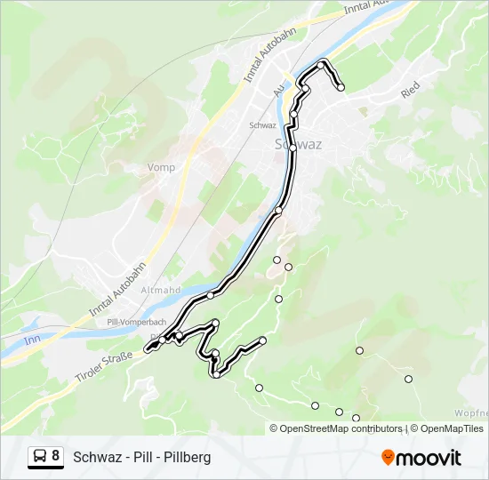 8 Bus Line Map