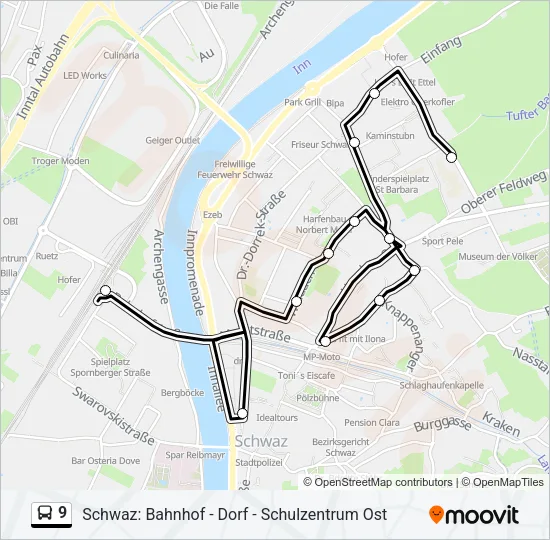 9 Bus Line Map