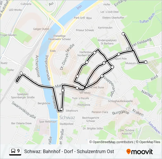9 Bus Line Map
