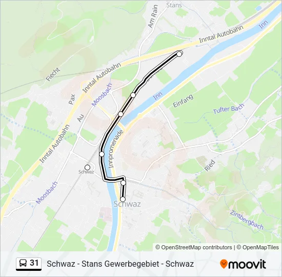 31 Bus Line Map