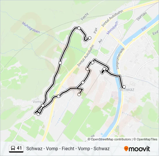 41 Bus Line Map