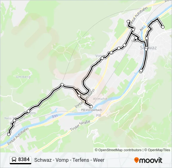 8384 Bus Line Map