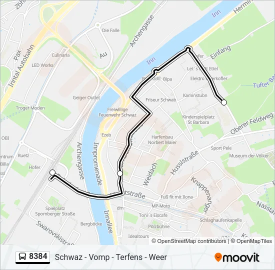 8384 Bus Line Map