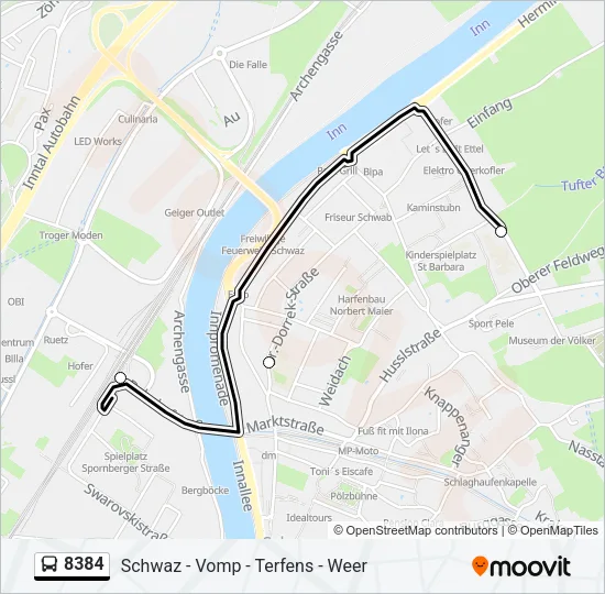 8384 Bus Line Map