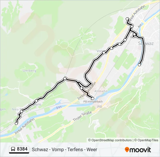 8384 Bus Line Map