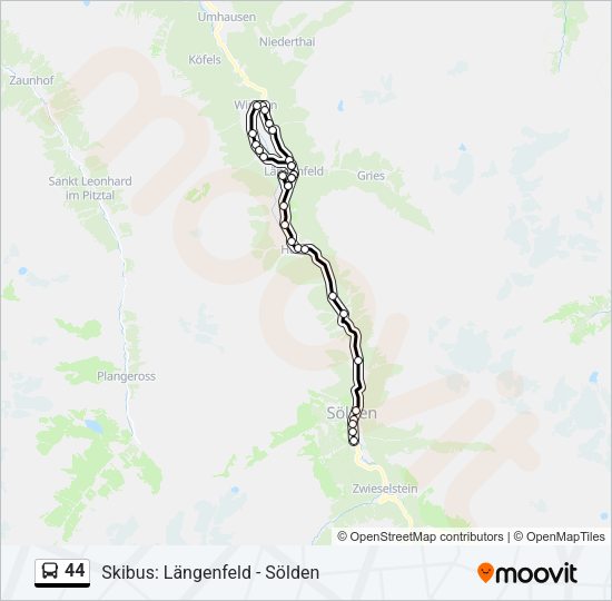 Buslinie 44 Karte