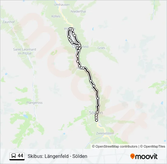 44 Bus Line Map