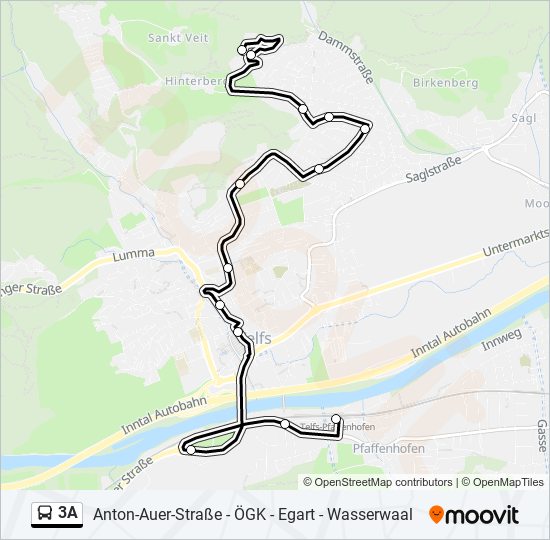3a Route: Schedules, Stops & Maps - Telfs-Pfaffenhofen Bahnhof (Updated)